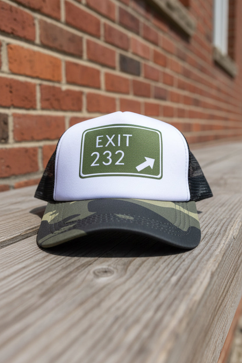 CAMO Exit 232 Trucker Hat