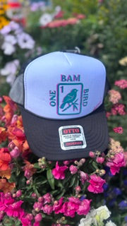 ONE, BAM, BIRD--CHEERS! Trucker Hat