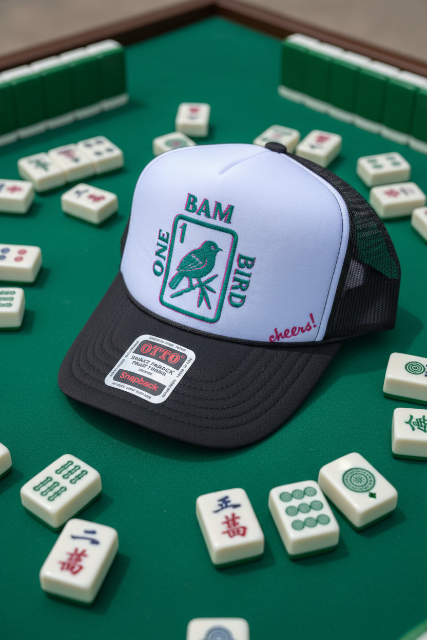 ONE, BAM, BIRD--CHEERS! Trucker Hat
