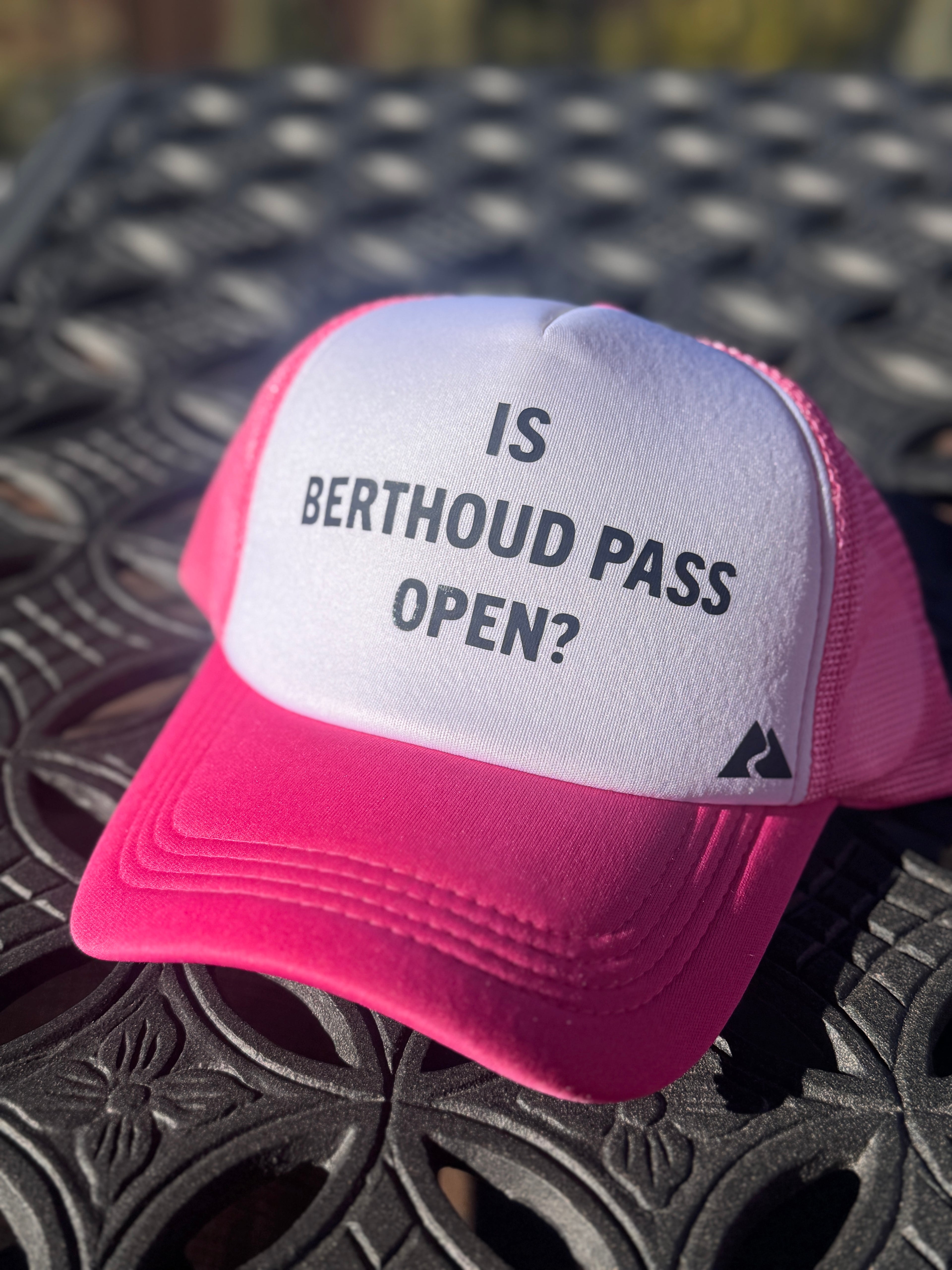 Deep Fuchsia Trucker Hat with Black Font