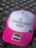 Deep Fuchsia Otto Trucker Hat with Black Font