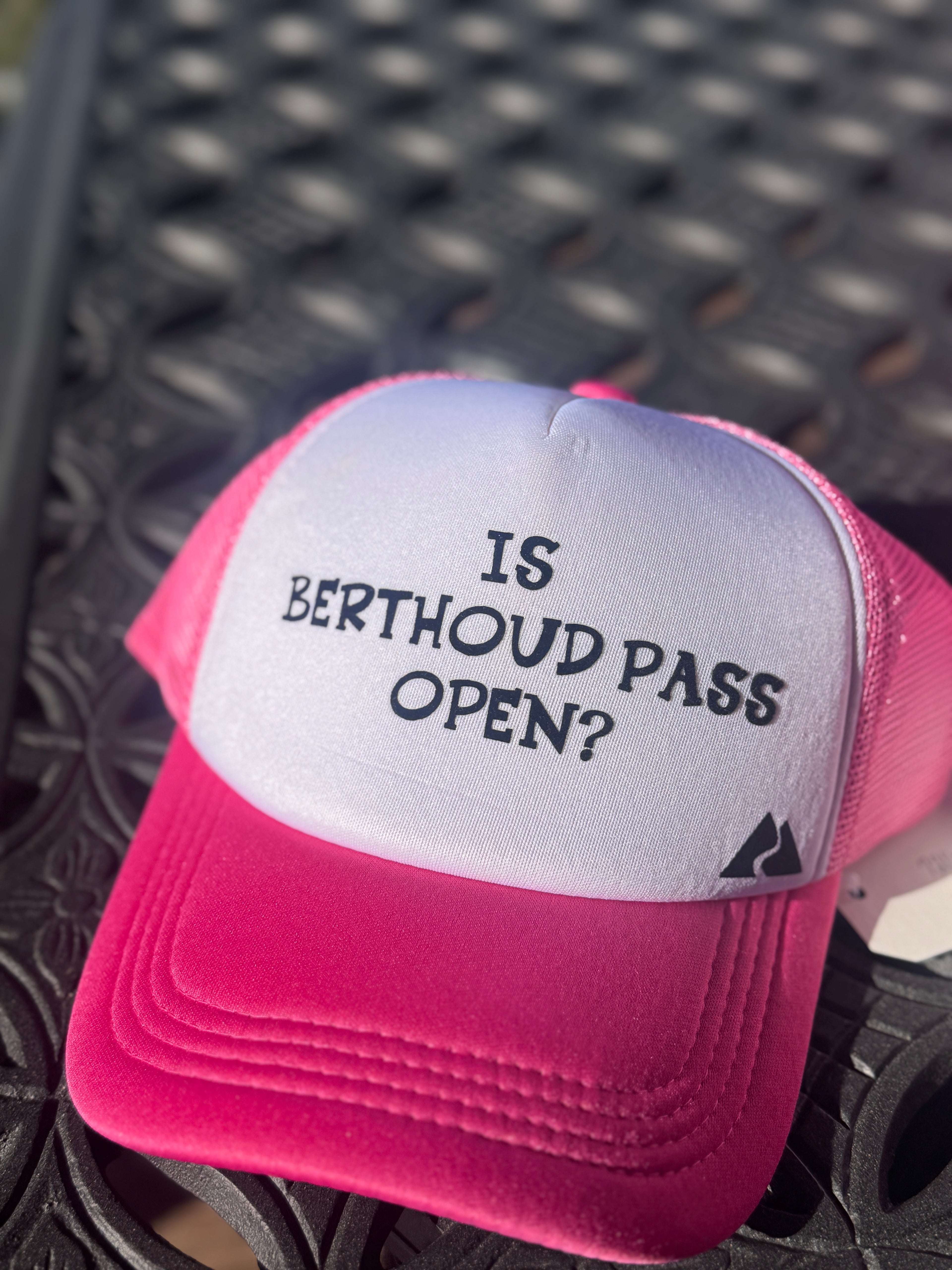 Deep Fuchsia Trucker Hat with Black Playful Font