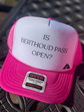 Deep Fuchsia Otto Trucker Hat with Black Font
